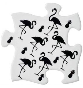 Flamingo / Pineapple Jigsaw Coasters