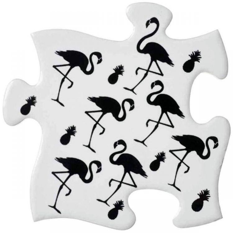 Ceramic Flamingo / Pineapple Jigsaw Coasters