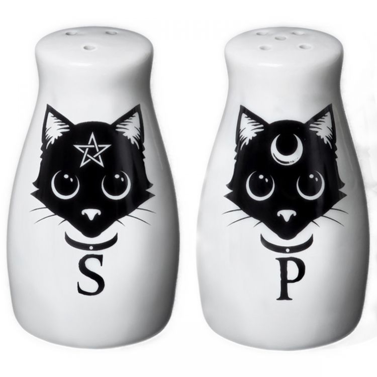 Porcelain 'Cats' Salt & Pepper Set