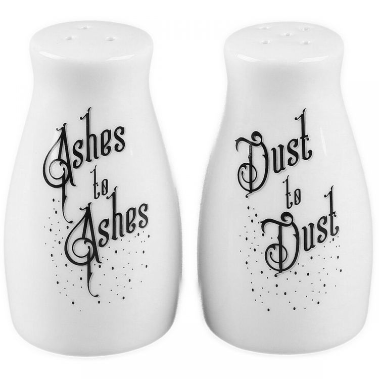 Porcelain 'Ashes/Dust' Salt & Pepper Set