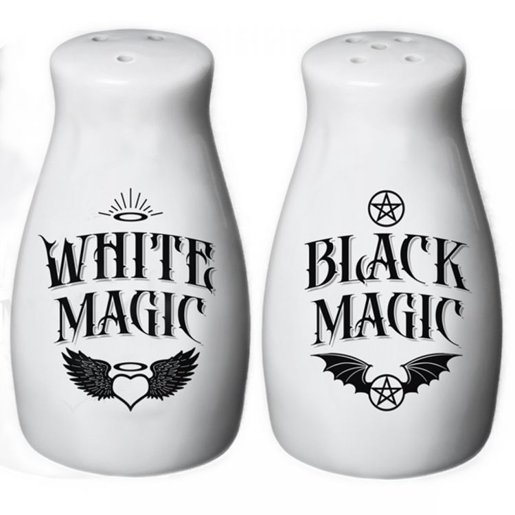 Ensemble Sel et Poivre 'White Magic/Black Magic' en Porcelaine