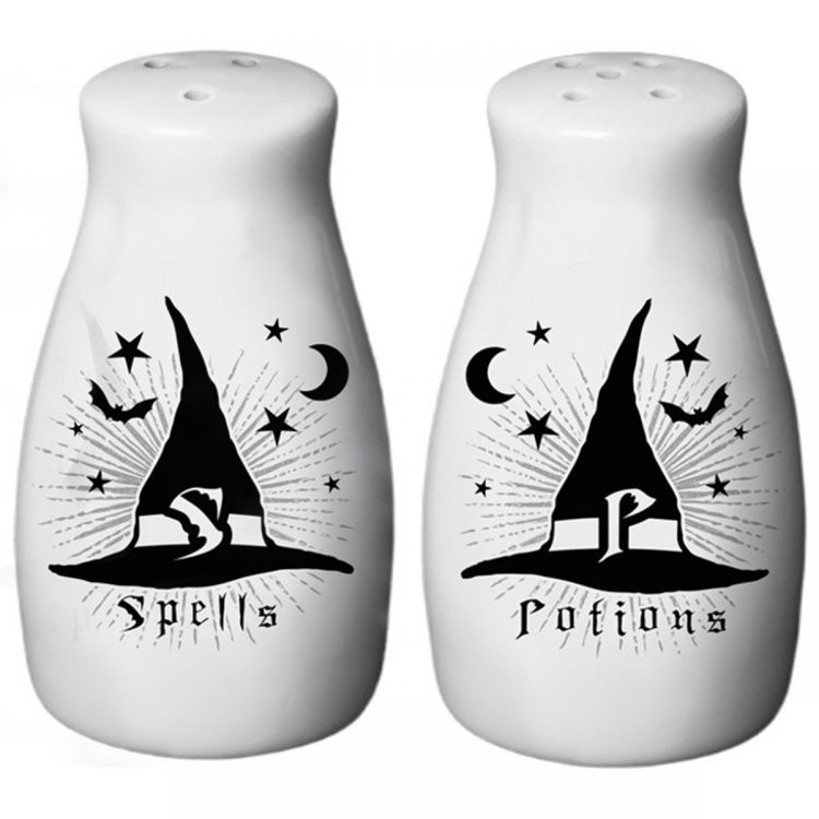 Porcelain 'S-Spells/P-Potions' Salt & Pepper Set