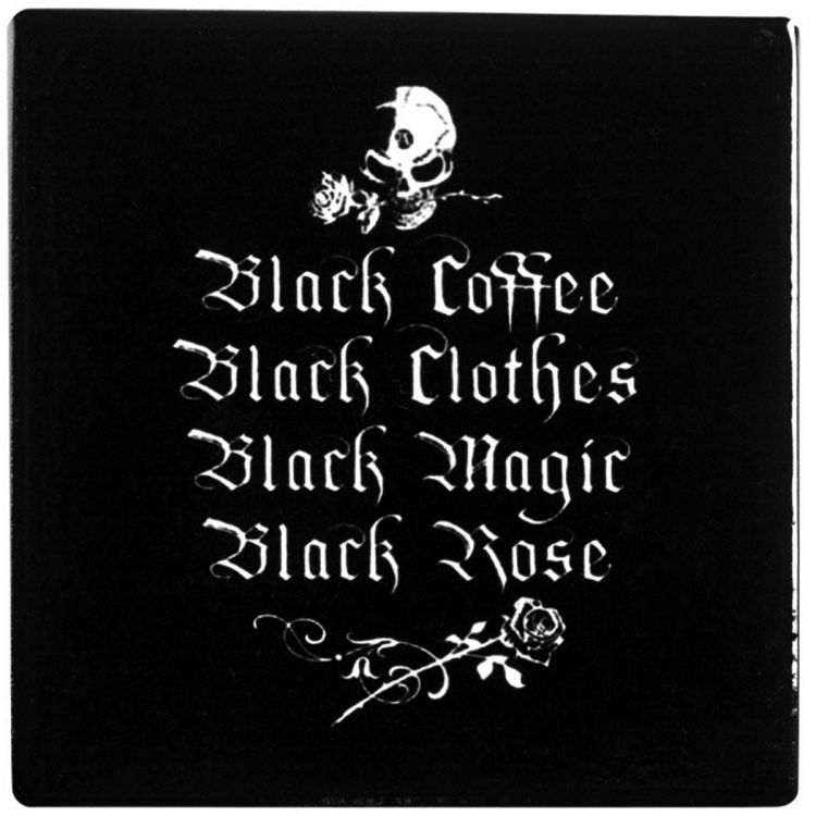 Ceramic Black Coffee Black Clothes... Coaster