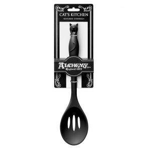 Black Cat's Kitchen Slotted Spoon