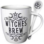 Porcelain 'Witches Brew' Mug and Spoon Set