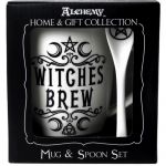 Porcelain 'Witches Brew' Mug and Spoon Set