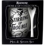 Porcelain 'Stirring up Trouble' Mug and Spoon Set