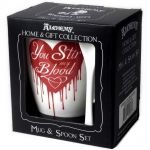 Porcelain 'You Stir My Blood' Mug and Spoon Set