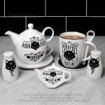 Porcelain 'Purrfect Brew' Mug and Spoon Set