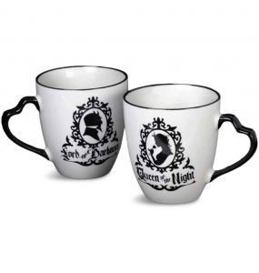 'Queen of the Night & Lord of Darkness' Couple Mug Set