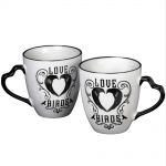 Lot de deux Tasses 'Love Birds' en Porcelaine