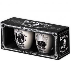 Lot de deux Tasses Double Face 'Saint & Sinner' en Porcelaine