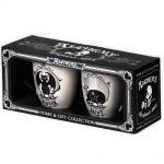 Lot de deux Tasses Double Face 'Saint & Sinner' en Porcelaine