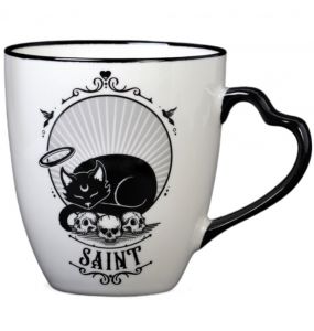 Lot de deux Tasses Double Face 'Saint & Sinner' en Porcelaine