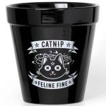 Black 'Catnip' Plant Pot