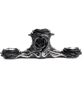 Black Rose Triple T-Light Holder