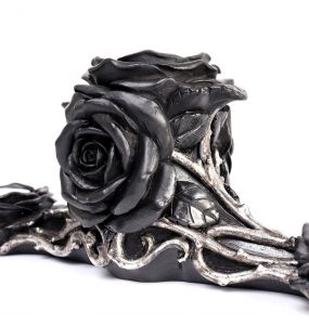 Black Rose Triple T-Light Holder