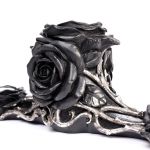 Black Rose Triple T-Light Holder