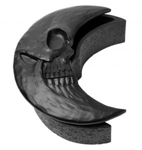 Matte Black 'Skull Moon' Decorative Box