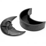 Matte Black 'Skull Moon' Decorative Box