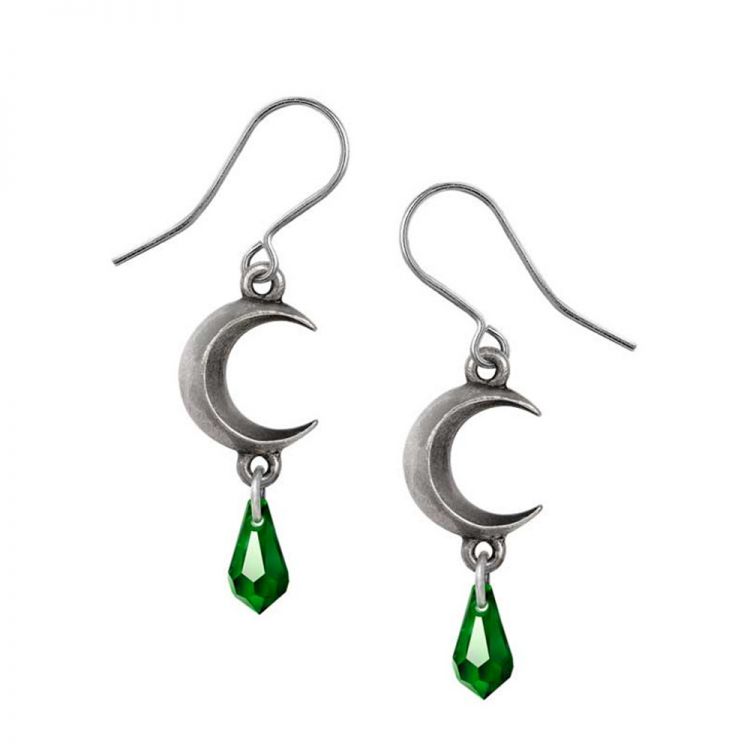 Boucles d'Oreilles 'Tears of the Moon - Green'