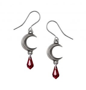 Boucles d'Oreilles 'Tears of the Moon - Red'