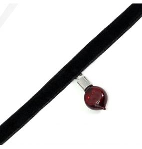 Choker 'Blood Drop' Noir et Rouge