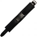 Black Metallica Logo Leather Wriststrap