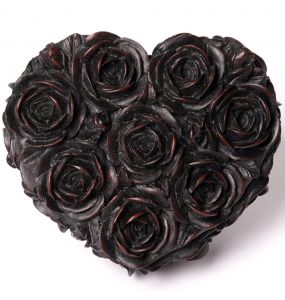 Boîte Décorative 'Rose Heart' Noire