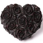 Boîte Décorative 'Rose Heart' Noire