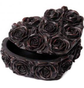 Black Rose Heart Box