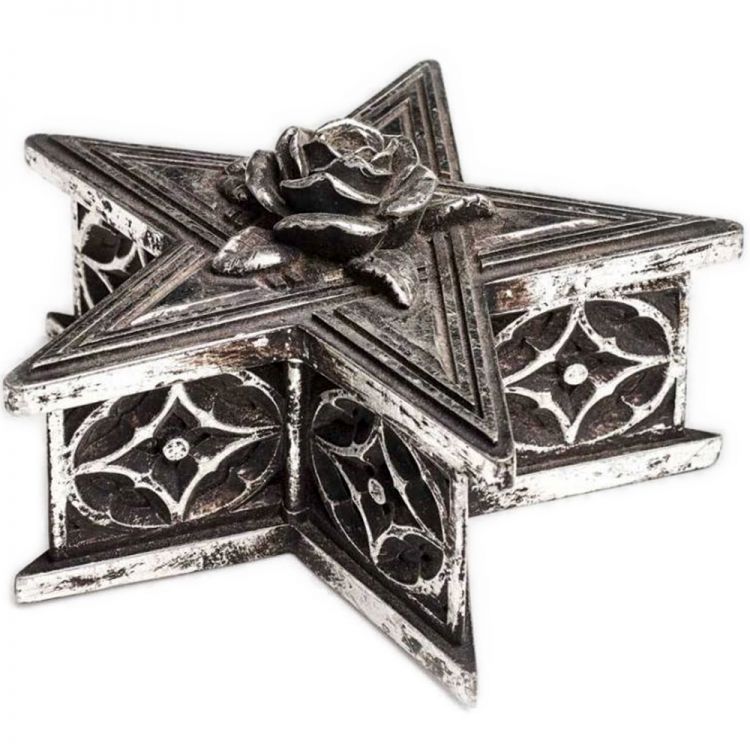 Antique Silver Pentagram Box