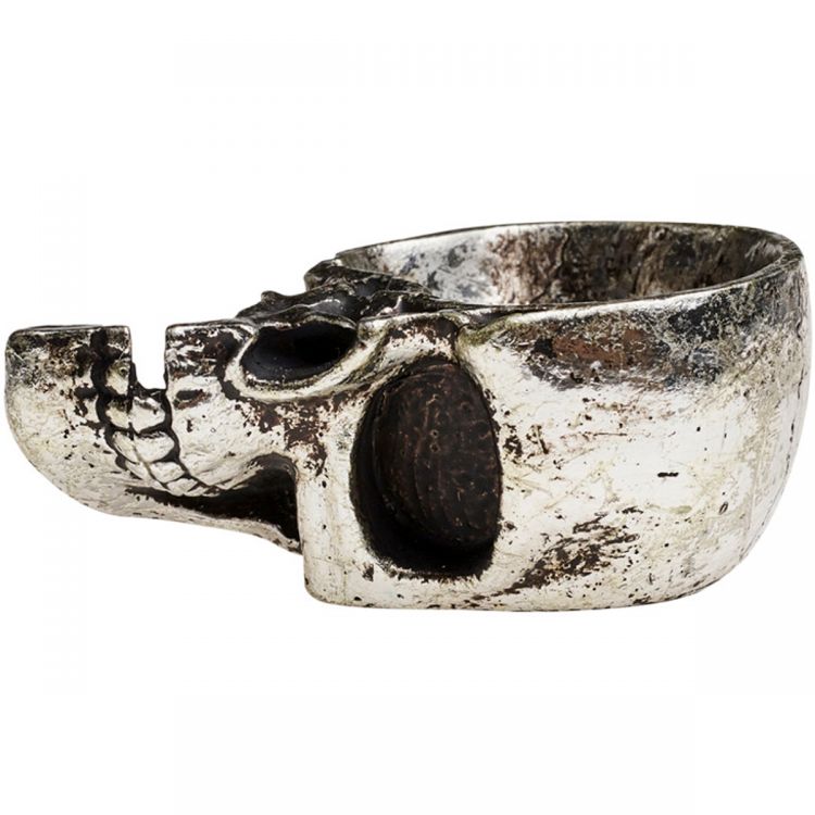 Vide-Poche 'Half Skull' Argent Antique