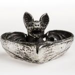 Antique Silver Vampyr Bat Trinket Dish