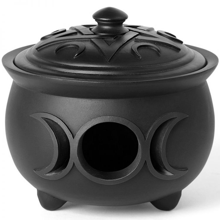 Triple Moon Cauldron Pot