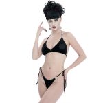 Bikini/Lingerie 'Talida' en Velours Noir