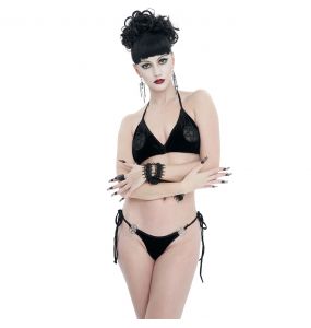 Bikini/Lingerie 'Talida' en Velours Noir