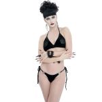 Bikini/Lingerie 'Talida' en Velours Noir