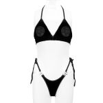 Bikini/Lingerie 'Talida' en Velours Noir