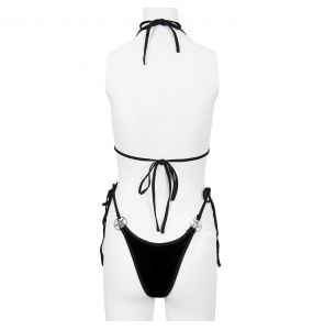 Bikini/Lingerie 'Talida' en Velours Noir