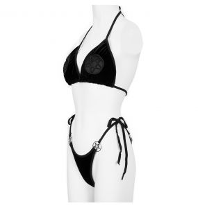 Bikini/Lingerie 'Talida' en Velours Noir