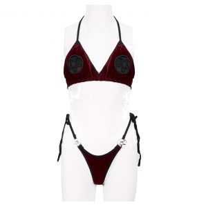 Burgundy 'Talida' Bikini/Lingerie