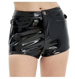 Short Sexy 'Amelina' en Simili Cuir Noir