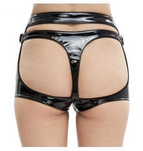 Short Sexy 'Amelina' en Simili Cuir Noir