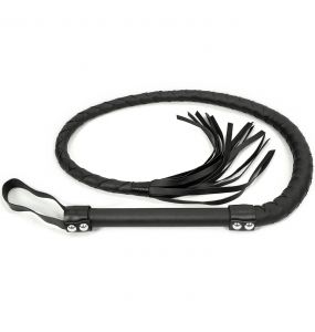 Black Faux Leather 'Dominia' Whip