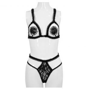 Black 'Amelina' Lingerie Set