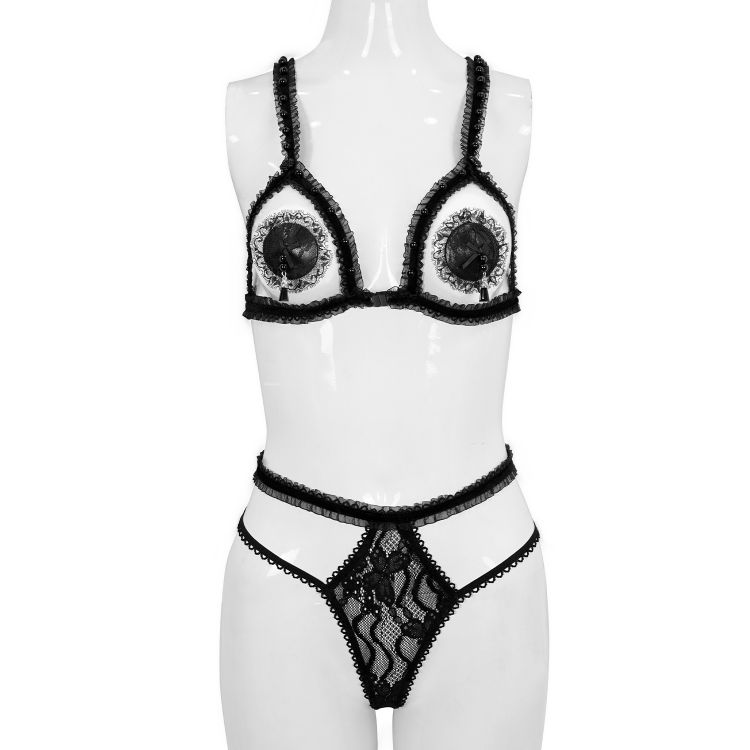 Black 'Amelina' Lingerie Set