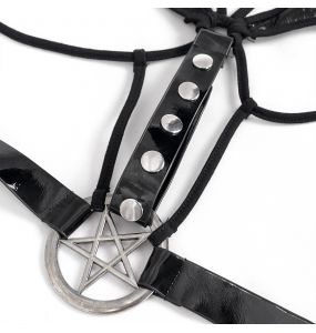 Ensemble de Lingerie 'Punk Pentagram' Noir