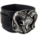 Black Gears of Aiwass Leather Wriststrap