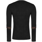 Black and Brown Long Sleeves 'Nautilus' Top